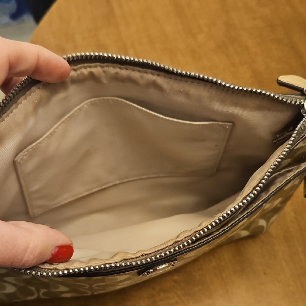 Coach Beige Signature Crossbody Bag - Picture 2 of 4
